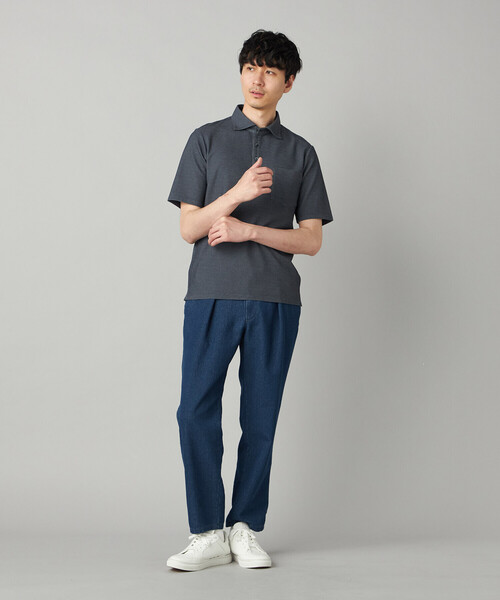 COMME CA MEN(コムサメン)の「メッシュデニム インタックイージーパンツ(その他パンツ・メンズ・ネイビー/ブルー・M/L)」の6枚目の写真
