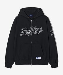 YALE（イェール）の「64 ブルドッグス ベースボール フードジップアップ_ブラック（パーカー）」