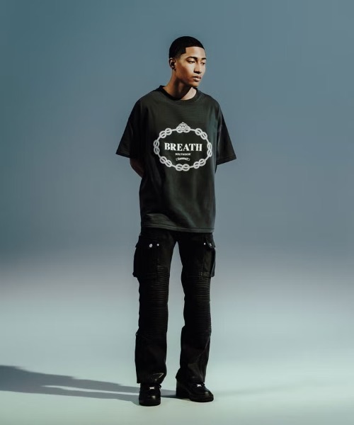 STYLISE（スタイライズ）の「【BREATH】ROYAL LOGO TEE / 2カラー [BR26SS-C5026]（Tシャツ/カットソー・メンズ・ブラック/ホワイト・L/M）」の3枚目の写真