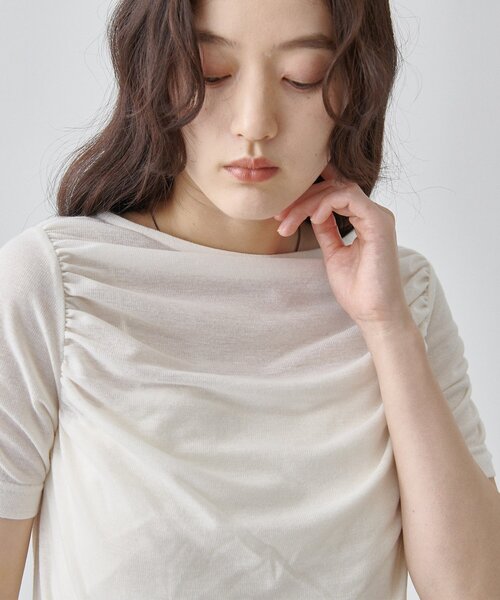 COLONY 2139（コロニートゥーワンスリーナイン）の「ギャザーTシャツ（Tシャツ/カットソー・レディース・ピンク/イエロー/ブラック/ホワイト・FREE）」の20枚目の写真