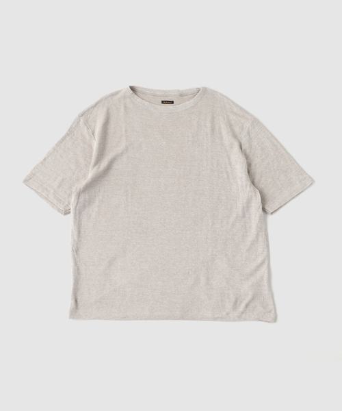 EDIFICE（エディフィス）の「ETS.MATERIAUX(マテリオ) double cloth Tシャツ（Tシャツ/カットソー・メンズ・ブラック/ベージュ/ホワイト・MEDIUM/LARGE）」の3枚目の写真