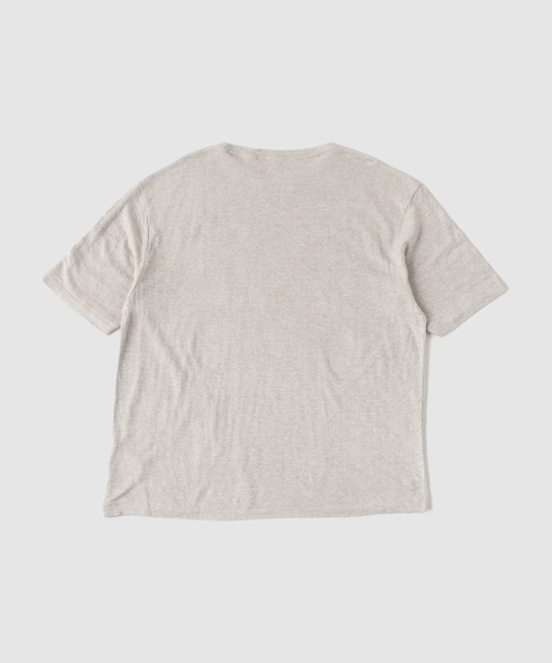 EDIFICE（エディフィス）の「ETS.MATERIAUX(マテリオ) double cloth Tシャツ（Tシャツ/カットソー・メンズ・ブラック/ベージュ/ホワイト・MEDIUM/LARGE）」の7枚目の写真