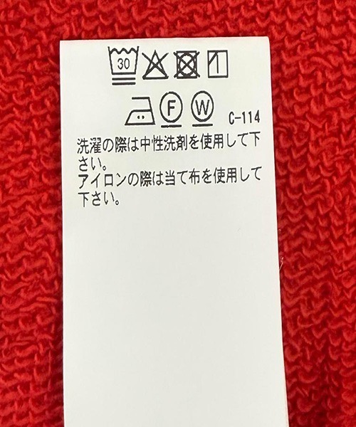 BLUE BLUE JAPAN(ブルーブルージャパン)の「Sweet60 /クルーネックスウェット(スウェット・メンズ・レッド・XL/L/M/S)」の2枚目の写真