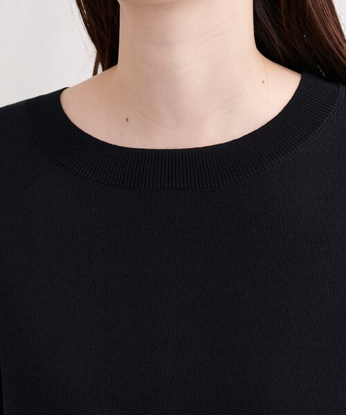 natural couture(ナチュラルクチュール)の「取り外し裾フリル付き半袖ニット(ニット/セーター・レディース・ネイビー/ブラック/サックスブルー/オフホワイト・FREE)」の17枚目の写真