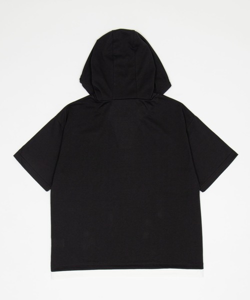 WEGO(ウィゴー)の「WEGO/フェイクレイヤードTパーカー(Tシャツ/カットソー・メンズ・ブラック/ブラウン/ネイビー・LARGE/MEDIUM)」の19枚目の写真