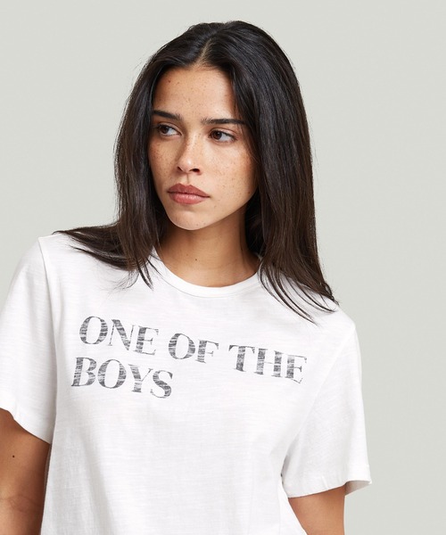 G-STAR(ジースター)の「Regular Text T-Shirt/レギュラーフィットメッセージグラフィックTシャツ(Tシャツ/カットソー・レディース・ホワイト・SMALL/MEDIUM/X-SMALL)」の2枚目の写真