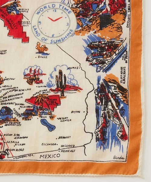 HOLLYWOOD RANCH MARKET(ハリウッドランチマーケット)の「BINDU ・HOLLYWOOD RANCH MARKET /CALIFORNIA MAP バンダナ(バンダナ/スカーフ・メンズ・その他・ONE SIZE)」の2枚目の写真