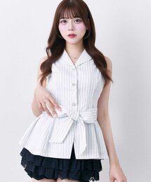 OLIVE des OLIVE（オリーブデオリーブ）の「【Belle Charme】Ribbon Belt Jacket（その他アウター）」