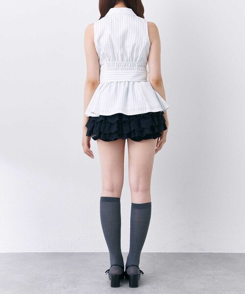 OLIVE des OLIVE（オリーブデオリーブ）の「【Belle Charme】Ribbon Belt Jacket（その他アウター・レディース・ドット/オフホワイト/ベージュ・FREE）」の7枚目の写真