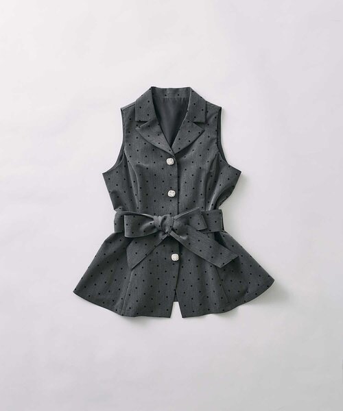 OLIVE des OLIVE（オリーブデオリーブ）の「【Belle Charme】Ribbon Belt Jacket（その他アウター・レディース・ドット/オフホワイト/ベージュ・FREE）」の19枚目の写真