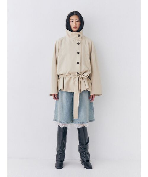 Ungrid（アングリッド）の「シンチバックデザインハーフパンツ（デニムパンツ・レディース・ベージュ/ブルー・MEDIUM/SMALL）」の16枚目の写真