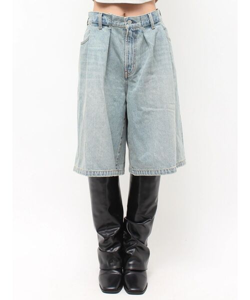 Ungrid（アングリッド）の「シンチバックデザインハーフパンツ（デニムパンツ・レディース・ベージュ/ブルー・MEDIUM/SMALL）」の11枚目の写真