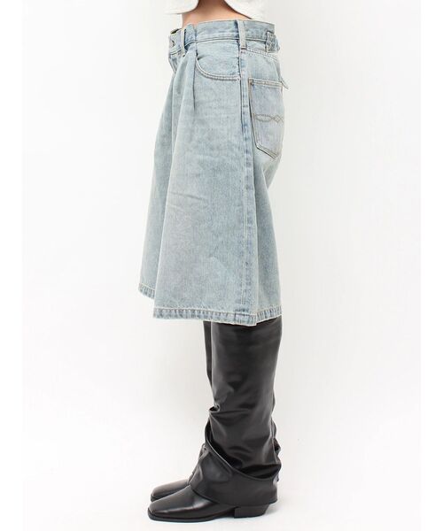 Ungrid（アングリッド）の「シンチバックデザインハーフパンツ（デニムパンツ・レディース・ベージュ/ブルー・MEDIUM/SMALL）」の12枚目の写真