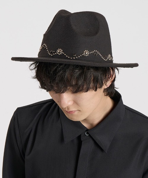 NO ID.（ノーアイディ）の「mko13722-HOTFIXﾌｪﾄﾞﾗHAT ハット(859006-526H)（ハット・メンズ・ブラック・ONE SIZE）」の7枚目の写真