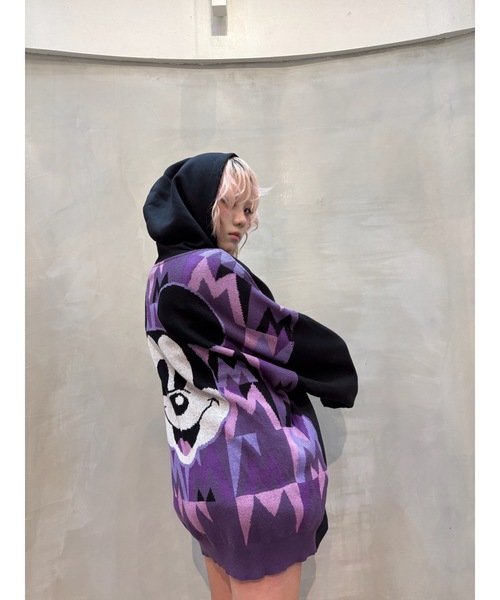 Desigual(デシグアル)の「Mickey Oversized Hoodie with Sleeve Design/ミッキー 袖デザインオーバーサイズパーカー(スウェット・レディース・ブラック・S/M/L)」の11枚目の写真