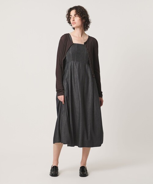 Pheeta(フィータ)の「<Pheeta>Trinity デニム キャミソール ワンピース / 016C-27D(ワンピース・レディース・ネイビー/ブラック・FREE)」の16枚目の写真