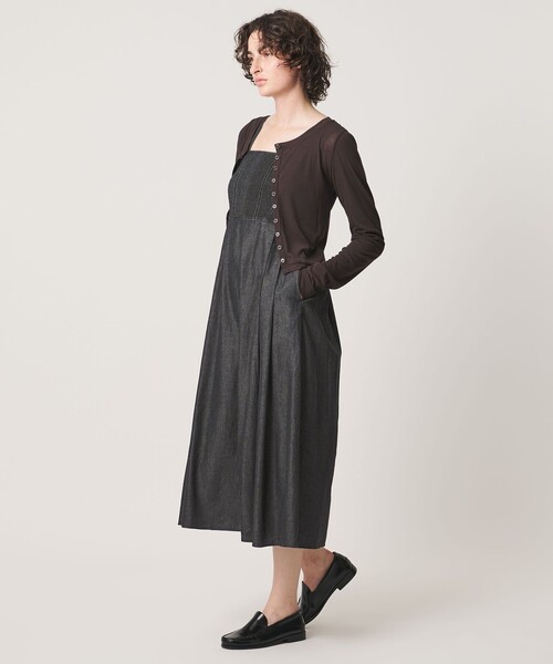 Pheeta(フィータ)の「<Pheeta>Trinity デニム キャミソール ワンピース / 016C-27D(ワンピース・レディース・ネイビー/ブラック・FREE)」の17枚目の写真