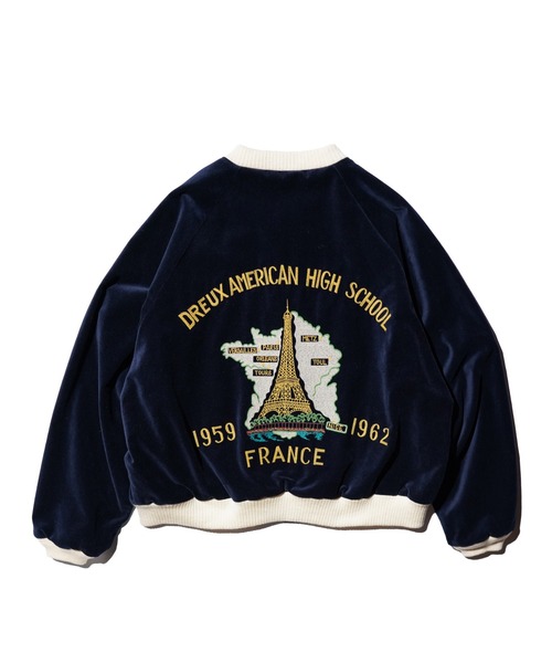 THRIFTY LOOK(スリフティールック)の「THRIFTY LOOK / スリフティールック FRANCE SOUVENIR BLOUSON フランス スーベニア ブルゾン(ブルゾン・メンズ・ブラック/ブラック系その他/ネイビー・SMALL/MEDIUM/LARGE)」の1枚目の写真