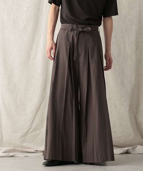 HARE(ハレ)の「【NARRIL】JIMBE-style Hakama Slacks(スラックス・メンズ・ブラック/ブラウン・LARGE/MEDIUM)」の7枚目の写真