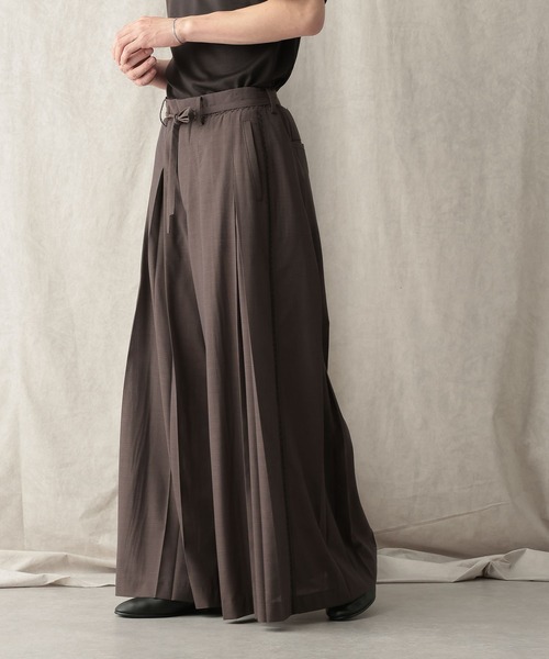 HARE(ハレ)の「【NARRIL】JIMBE-style Hakama Slacks(スラックス・メンズ・ブラック/ブラウン・LARGE/MEDIUM)」の8枚目の写真