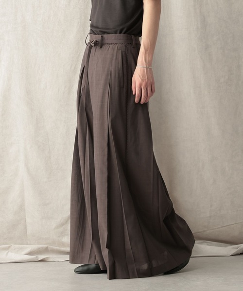 HARE(ハレ)の「【NARRIL】JIMBE-style Hakama Slacks(スラックス・メンズ・ブラック/ブラウン・LARGE/MEDIUM)」の9枚目の写真