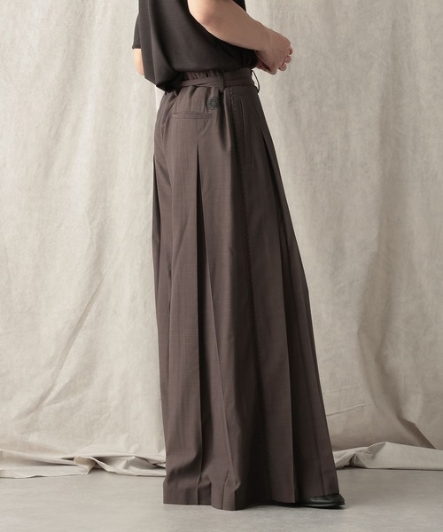 HARE(ハレ)の「【NARRIL】JIMBE-style Hakama Slacks(スラックス・メンズ・ブラック/ブラウン・LARGE/MEDIUM)」の10枚目の写真