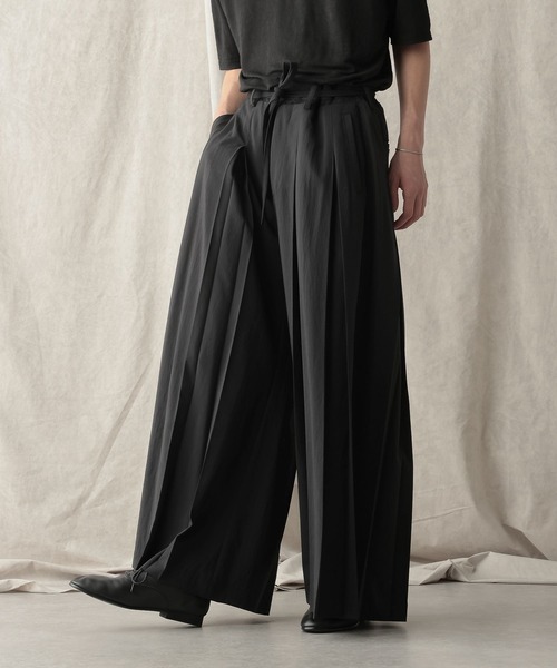 HARE(ハレ)の「【NARRIL】JIMBE-style Hakama Slacks(スラックス・メンズ・ブラック/ブラウン・LARGE/MEDIUM)」の19枚目の写真