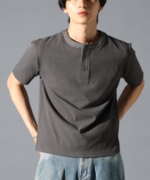 LIEU HOMME（リュウオム）の「LIEU HOMME／ヘンリーネックTシャツ（Tシャツ/カットソー）」