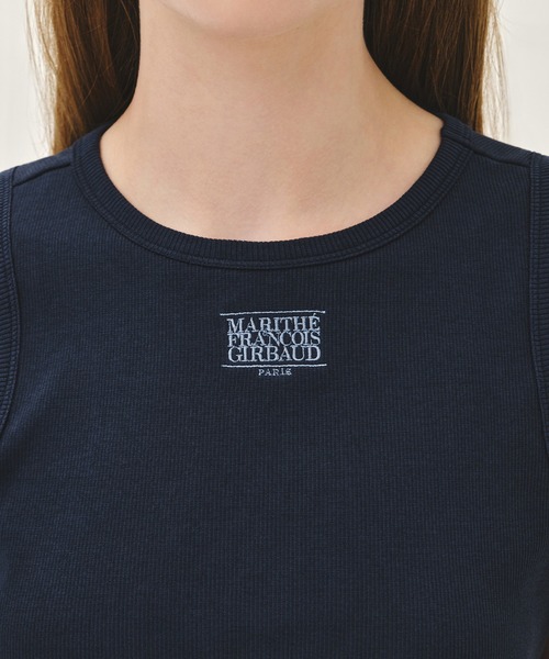 MARITHE + FRANCOIS GIRBAUD(マリテフランソワジルボー)の「W SMALL CLASSIC LOGO ONE SHOULDER LAYERED TEE(Tシャツ/カットソー・レディース・アイボリー/スカイブルー・MEDIUM/SMALL)」の19枚目の写真