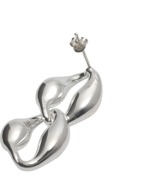 YArKA（ヤーカ）の「【YArKA/ヤーカ】puff up chain earrings(pierce)[RSTS] / チェーンコマ ピアス（ピアス（片耳用）・レディース・シルバー・FREE）」の2枚目の写真