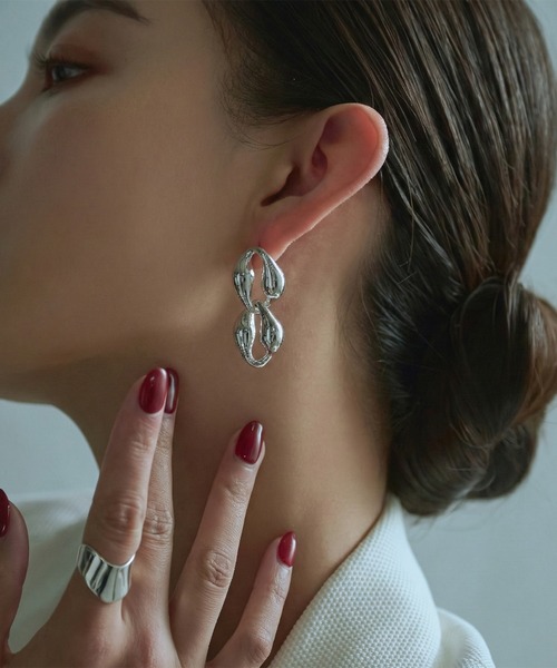 YArKA（ヤーカ）の「【YArKA/ヤーカ】puff up chain earrings(pierce)[RSTS] / チェーンコマ ピアス（ピアス（片耳用）・レディース・シルバー・FREE）」の11枚目の写真