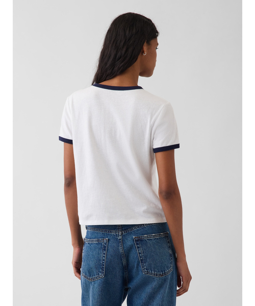 GAP(ギャップ)の「GAP NEW YORKロゴ リンガーTシャツ(Tシャツ/カットソー・レディース・ネイビー/ホワイト・XS/S/M/L/XL/XXS)」の8枚目の写真