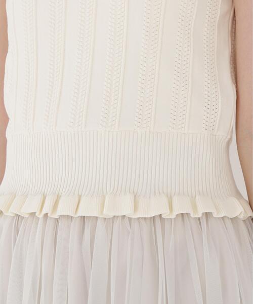 PROPORTION BODY DRESSING(プロポーションボディドレッシング)の「レース編みノースリーブニット / 1216270801(ニット/セーター・レディース・ブラウン/ホワイト系その他/グリーン・FREE)」の18枚目の写真