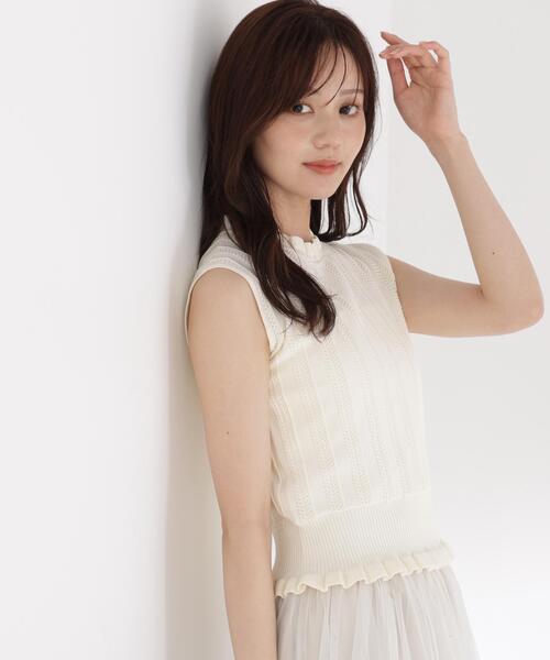 PROPORTION BODY DRESSING(プロポーションボディドレッシング)の「レース編みノースリーブニット / 1216270801(ニット/セーター・レディース・ブラウン/ホワイト系その他/グリーン・FREE)」の19枚目の写真