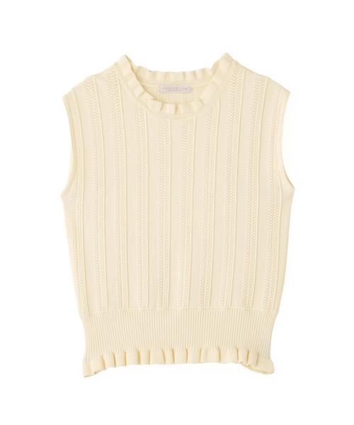 PROPORTION BODY DRESSING(プロポーションボディドレッシング)の「レース編みノースリーブニット / 1216270801(ニット/セーター・レディース・ブラウン/ホワイト系その他/グリーン・FREE)」の20枚目の写真