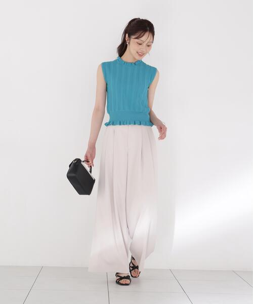 PROPORTION BODY DRESSING(プロポーションボディドレッシング)の「レース編みノースリーブニット / 1216270801(ニット/セーター・レディース・ブラウン/ホワイト系その他/グリーン・FREE)」の6枚目の写真