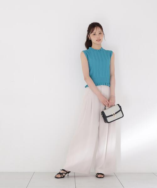 PROPORTION BODY DRESSING(プロポーションボディドレッシング)の「レース編みノースリーブニット / 1216270801(ニット/セーター・レディース・ブラウン/ホワイト系その他/グリーン・FREE)」の7枚目の写真