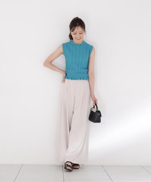 PROPORTION BODY DRESSING(プロポーションボディドレッシング)の「レース編みノースリーブニット / 1216270801(ニット/セーター・レディース・ブラウン/ホワイト系その他/グリーン・FREE)」の8枚目の写真
