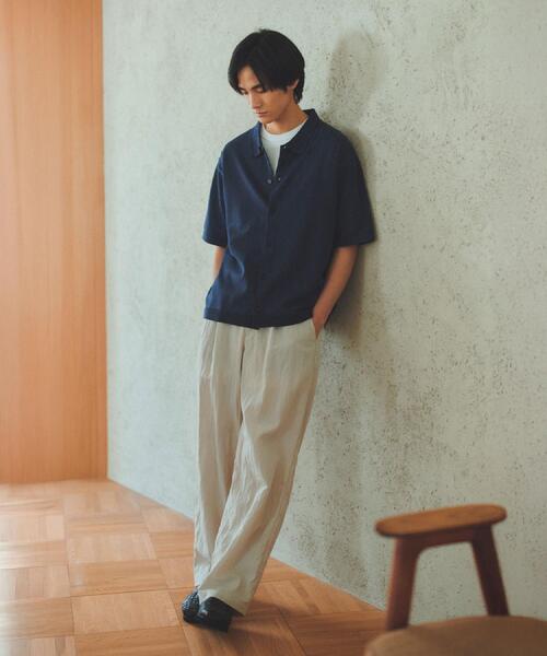 THE SHOP TK (ザ ショップ ティーケー )の「【抗菌防臭/UVカット/洗濯機OK】和紙混 半袖ニットシャツ(ニット/セーター・メンズ・ネイビー/グレー/グレー系その他3/ボルドー・04/03/02)」の15枚目の写真