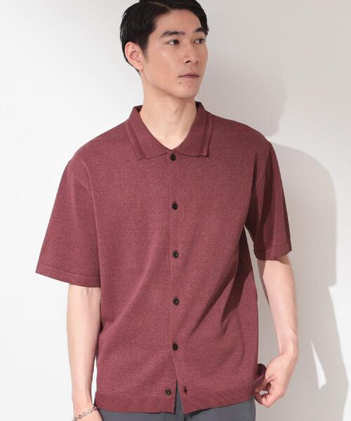 THE SHOP TK (ザ ショップ ティーケー )の「【抗菌防臭/UVカット/洗濯機OK】和紙混 半袖ニットシャツ(ニット/セーター・メンズ・ネイビー/グレー/グレー系その他3/ボルドー・04/03/02)」の18枚目の写真