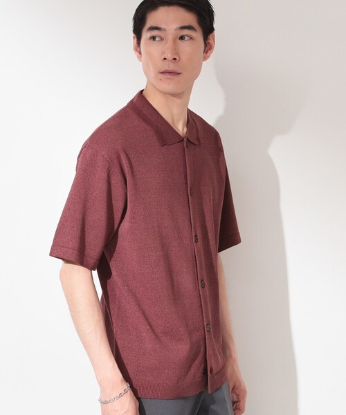 THE SHOP TK (ザ ショップ ティーケー )の「【抗菌防臭/UVカット/洗濯機OK】和紙混 半袖ニットシャツ(ニット/セーター・メンズ・ネイビー/グレー/グレー系その他3/ボルドー・04/03/02)」の22枚目の写真