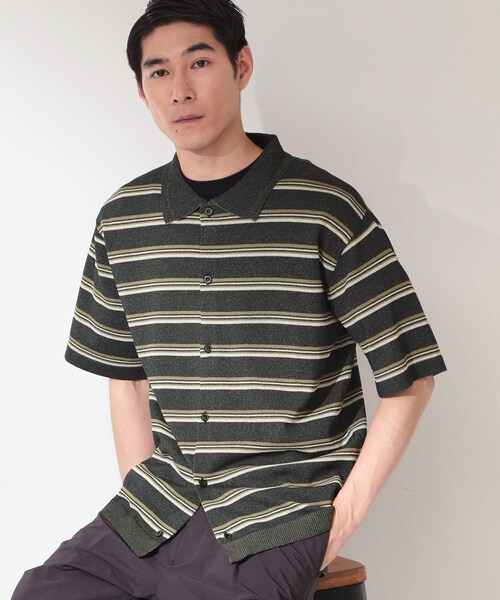 THE SHOP TK (ザ ショップ ティーケー )の「【抗菌防臭/UVカット/洗濯機OK】和紙混 半袖ニットシャツ(ニット/セーター・メンズ・ネイビー/グレー/グレー系その他3/ボルドー・04/03/02)」の21枚目の写真