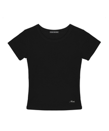 ESSENTIAL SLIM HALF TOP_BLACK