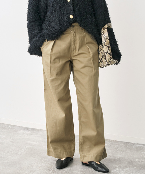 Spick & Span(スピックアンドスパン)の「ラチネバックイージーストレートパンツ(その他パンツ・レディース・カーキ/ボルドー/ベージュ・34/38/36)」の8枚目の写真