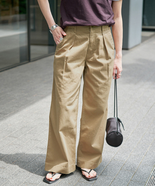 Spick & Span(スピックアンドスパン)の「ラチネバックイージーストレートパンツ(その他パンツ・レディース・カーキ/ボルドー/ベージュ・34/38/36)」の12枚目の写真