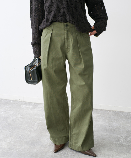 Spick & Span(スピックアンドスパン)の「ラチネバックイージーストレートパンツ(その他パンツ・レディース・カーキ/ボルドー/ベージュ・34/38/36)」の19枚目の写真
