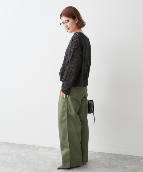 Spick & Span(スピックアンドスパン)の「ラチネバックイージーストレートパンツ(その他パンツ・レディース・カーキ/ボルドー/ベージュ・34/38/36)」の22枚目の写真