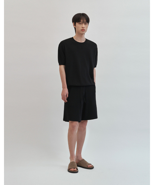 WORK ON BODY OFF（ワークオンボディオフ）の「クールバンブーセミワイドニットショーツ[ブラック]（その他パンツ・メンズ・ブラック・MEDIUM/LARGE/X-LARGE）」の5枚目の写真