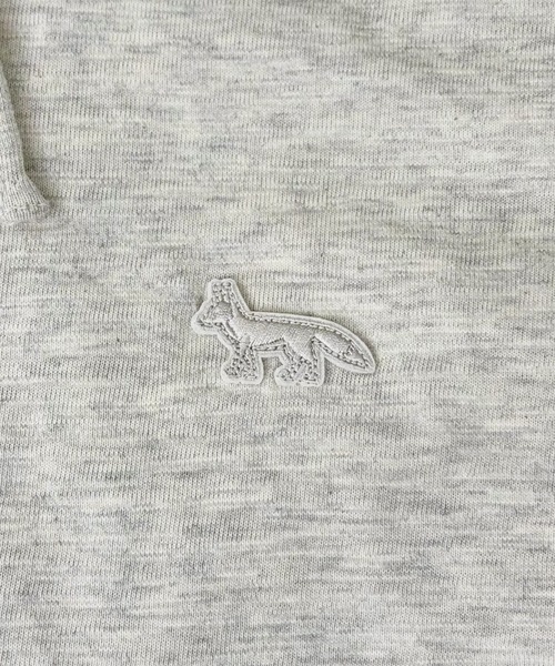 T-MAC OUTING(ティーマック アウティング)の「【T-MAC】スラブ天竺 ワンポイントFOXワッペン刺繍 5分袖ジップパーカー(パーカー・メンズ・ブラック/オートミール・LL/L/M)」の11枚目の写真