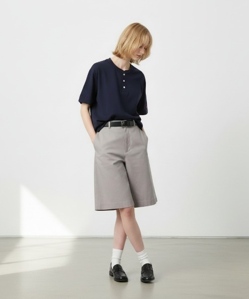Healthknit(ヘルスニット)の「Healthknit/ Open-End Dry Jersey Henley S/S /51034 秋服 冬服(Tシャツ/カットソー・メンズ・ベージュ/オフホワイト/ブラック/ネイビー・M/XL/L)」の14枚目の写真